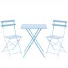 Zestaw Mebli Ogrodowych Garden Line Niebieski (Stół Kwadratowy + 2 Krzesła)