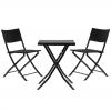 Zestaw Mebli Balkonowych Składanych Garden Line Antracyt (Stolik + 2 Krzesła)