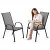 Komplet 2 Krzeseł Ogrodowych Garden Line Szarych