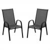Komplet 2 Krzeseł Ogrodowych Garden Line Czarne