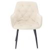 KRZESŁO WELUROWE BEŻOWE