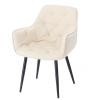 KRZESŁO WELUROWE BEŻOWE