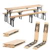 Zestaw Biesiadny - Stół 220x50x77 cm + 2 Ławki 220x25x47 cm - składany