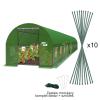 TUNEL FOLIOWY OGRODOWY 8 SEGMENTOWY ZIELONY 10 x 4 x 2 M 