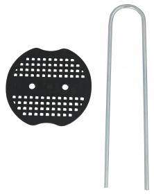 Szpilki wykonane z aluminium ułatwiają mocowanie agrowłókniny do podłoża.