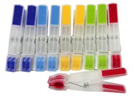 Wytrzymałe klamerki do odzieży. Sprawdzą się zarówno podczas suszenia prania wewnątrz jak i na zewnątrz.