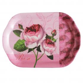 Praktyczna taca z wytrzymałego plastiku  róże.