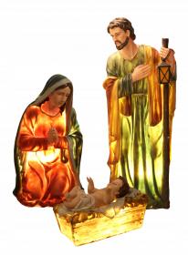 KPL. 3 FIGUR PODŚWIETLANYCH  ŚW. RODZINA 100 CM MASA ŻYWICZNA