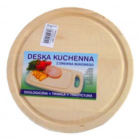 Ekologiczna bukowa deska do krojenia i serwowania posiłków.