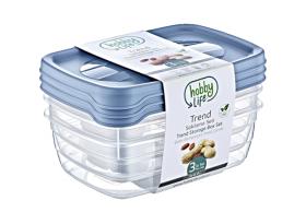 KPL. 3 POJEMNIKÓW PROSTOKĄTNYCH TREND BOX 0,3L 