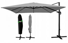 Parasol Ogrodowy Mini Roma Garden Line Szary z Pokrowcem
