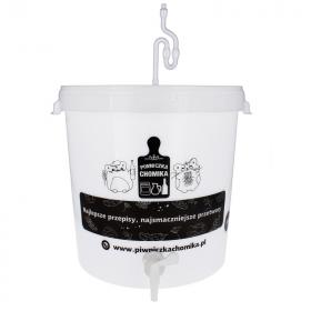 POJEMNIK FERMENTACYJNY 30L Z POKRYWĄ, KRANIKIEM, RURKĄ I USZCZELKĄ 