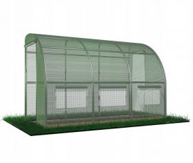 TUNEL FOLIOWY OGRODOWY 3 SEGMENTOWY "POŁÓWKA" ZIELONY 4X1,5X2 m 