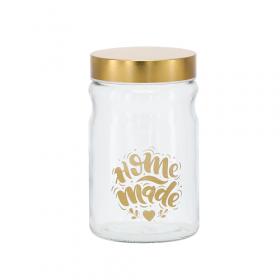 SŁOIK 1400 ML DEKOR.Z  METAL.ZAKR. (ZŁOTA)