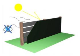 SIATKA CIENIUJĄCA NA OGRODZENIE SZARA 1,5 x50m 135g/m2