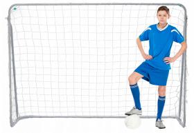 BRAMKA PIŁKARSKA "CHAMPIONS" Z SIATKĄ  213x152x75cm