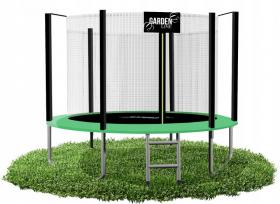 TRAMPOLINA 10FT 312 CM Z DRABINKĄ I SIATKĄ WEWNĘTRZNĄ 