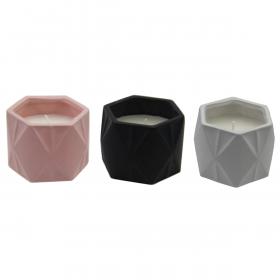 ŚWIECZKA DEKORACYJNA CITRONELLA "LOKSA" 11,5 X 9 CM MIX KOLOR