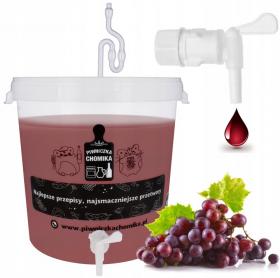 POJEMNIK FERMENTACYJNY 30L Z POKRYWĄ, KRANIKIEM, RURKĄ I USZCZELKĄ 