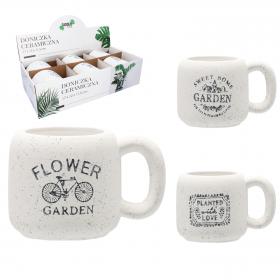 KOMPLET 6 DONICZEK CERAMICZNYCH 17 x 12 x 11,5cm MIX WZORÓW 