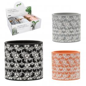 KOMPLET 6 DONICZEK CERAMICZNYCH 11 x 11 x 10cm MIX WZORÓW