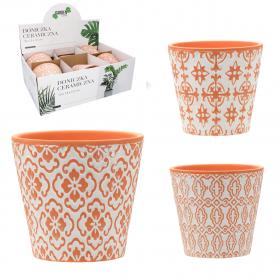 KOMPLET 6 DONICZEK CERAMICZNYCH 13 x 13 x 12cm MIX WZORÓW