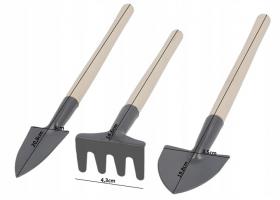 ZESTAW NARZĘDZI OGRODOWYCH ( KIELNIA, TRANSPLANTER, GRABKI ) 