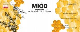 KPL. 100 ETYKIET MIÓD SPADZIOWY  SPADŹ IGLASTA 154 x 60 MM