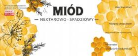 KPL. 100 ETYKIET MIÓD NEKTAROWOSPADZIOWY 154 x 60 MM