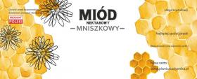KPL. 100 ETYKIET MIÓD NEKTAROWY MNISZKOWY 154 x 60 MM 