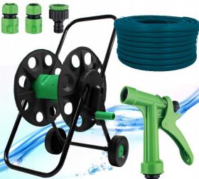 ZESTAW WÓZEK WĄŻ OGRODOWY 1/2 30M 4WARSTWOWY
