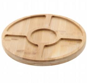 BAMBUSOWA DESKA DO SERWOWANIA PRZYSTAWEK 5 KOMOROWA 25x2CM 