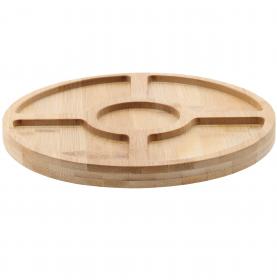 BAMBUSOWA DESKA DO SERWOWANIA PRZYSTAWEK 5 KOMOROWA 25x2CM 