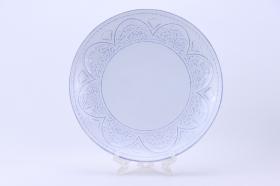 TALERZ PŁYTKI 27 CM CERAMICZNY OKRĄGŁY "DEKOR" 