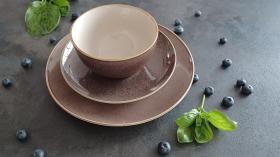 TALERZ PŁYTKI 20,5 CM CERAMICZNY OKRĄGŁY