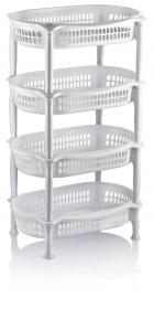 STOJAK OWALNY 4 PÓŁKI 51x31x85CM  *5044