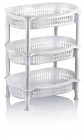 STOJAK OWALNY 3 PÓŁKI 51x31x60CM *