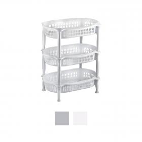 STOJAK OWALNY 3 PÓŁKI 51x31x60CM *