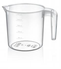 DZBANEK OWALNY TRANSPARENTNY Z MIARKĄ 1,5L