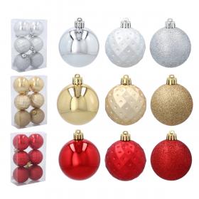 KPL. 6 BOMBEK 6 CM CZERWONY/ZŁOTY/SREBRNY