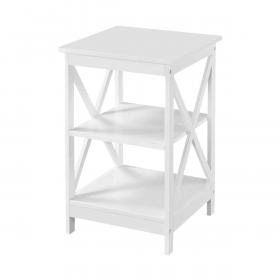 REGAŁ Z DWOMA PÓŁKAMI BIAŁY 40x40x61 CM