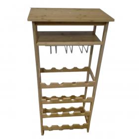 STOJAK NA WINO BAMBUSOWY 47x29x100 CM