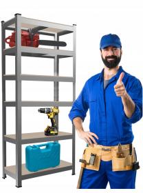 REGAŁ 6POZIOMOWY 222 X 110 X 50 CM UDŹWIG PÓŁKI: 175 KG