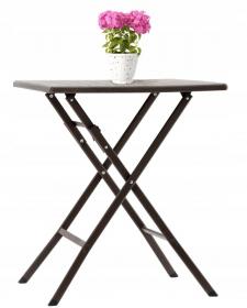 STÓŁ TURYSTYCZNY SKŁADANY 61.5 x 61.5 x 73 CM BRĄZOWY