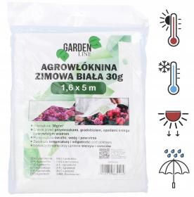 AGROWŁÓKNINA 1.6 x 5 M ZIMOWA BIAŁA 30g 