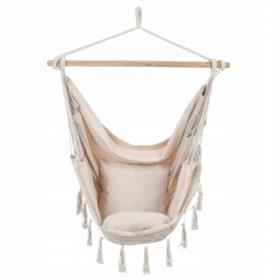 HAMAK  HUŚTAWKA  KRZESŁO BRAZYLIJSKIE WISZĄCE BOHO 130x100 CM