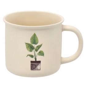 KUBEK PORCELANOWY 355 ML ROŚLINA W DONICZCE MIX WZORÓW 