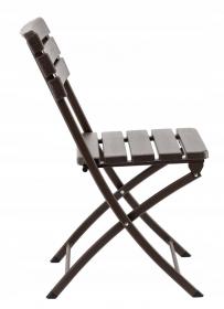 KRZESŁO OGRODOWE SKŁADANE 55 x 46 x 81 CM BRĄZOWE 