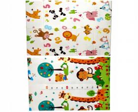 DWUSTRONNA MATA EDUKACYJNA 120x180x0,8 CM SKŁADANA ZWIERZĘTACYFRY + TORBA