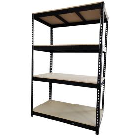 REGAŁ 4POZIOMOWY 180 X 120 X 60 CM CZARNY UDŹWIG PÓŁKI: 500 KG PRO *0667